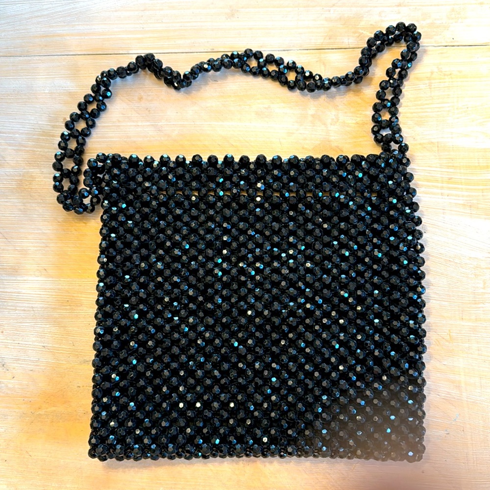 Vintage Black Italian Beaded Bag  🇮🇹 - Picture 2 of 6